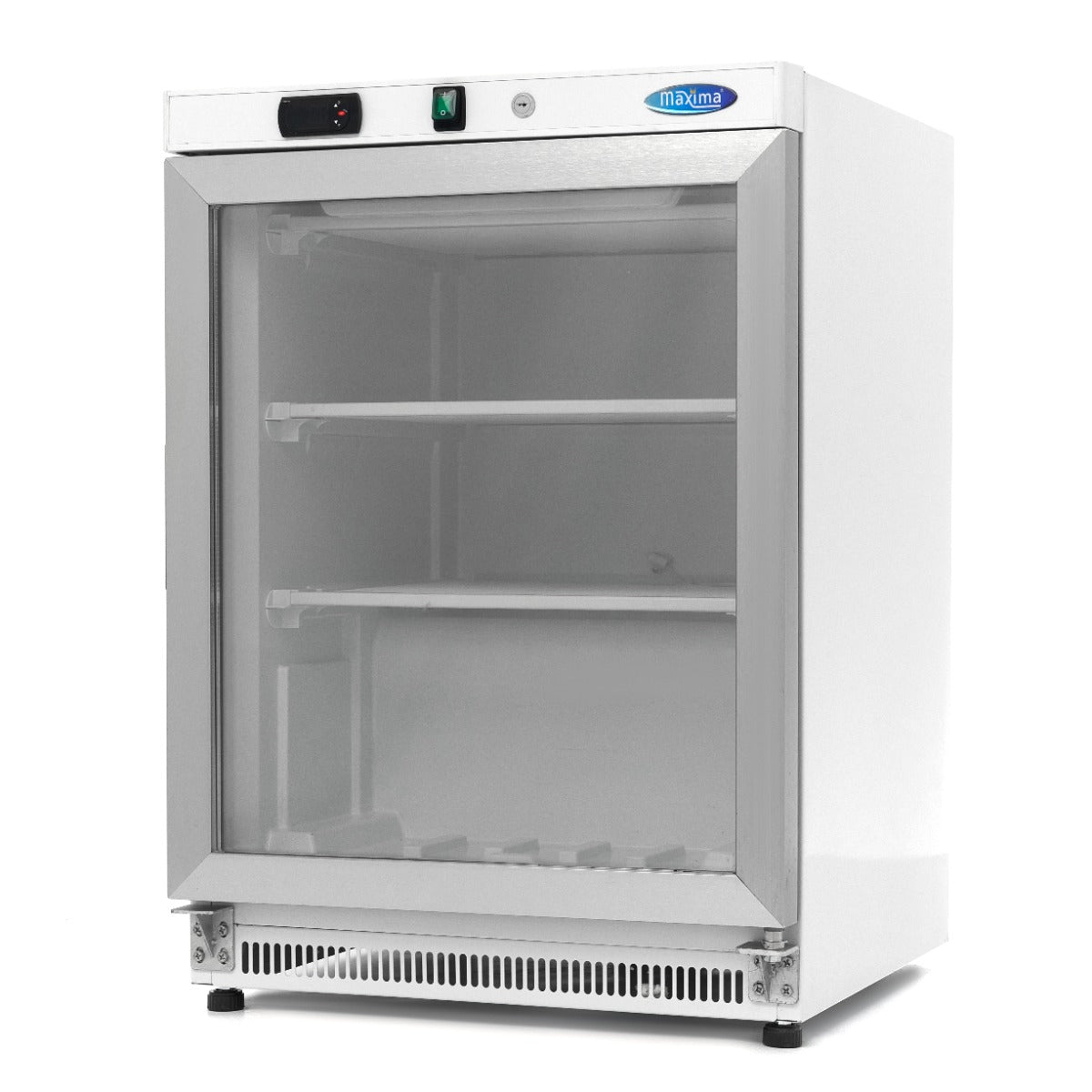 Maxima  Freezer - 200L - White - with Glass Door  - 09405007