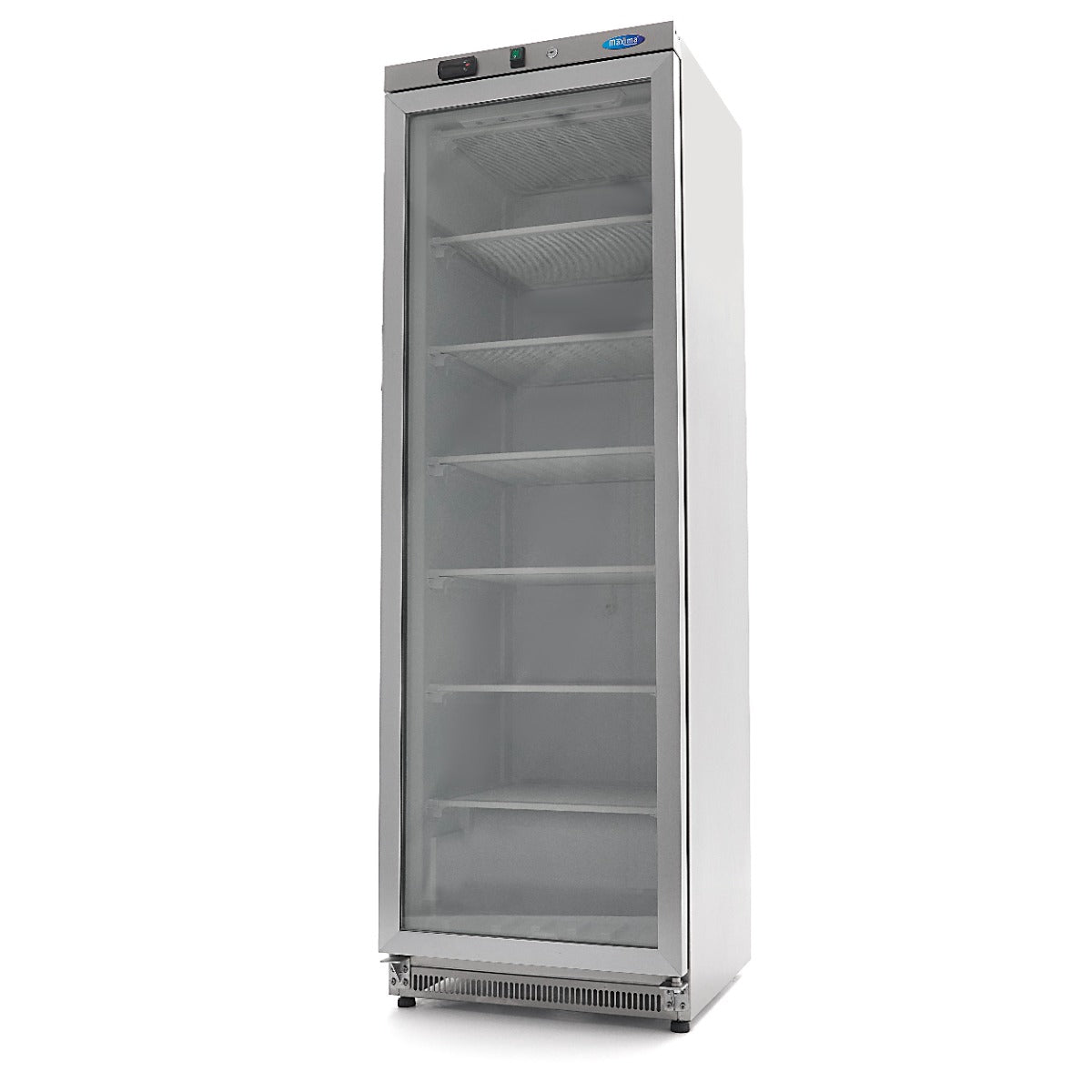 Maxima Gefrierschrank – 400 l – Edelstahl – mit Glastür – 09405023