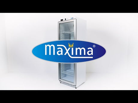 Maxima Kühlschrank – 400 l – Edelstahl – mit Glastür – 09405022