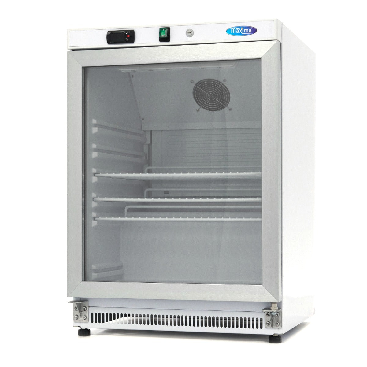 Maxima  Fridge - 200L - White - with Glass Door  - 09405006