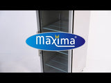 Maxima  Fridge - 600L - 3 Adjustable Shelves (2/1GN) - Stainless Steel - with Glass Door  - 09400001