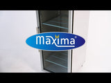 Maxima  Freezer - 600L - 3 Adjustable Shelves (2/1GN) - Stainless Steel - with Glass Door  - 09400006