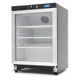 Maxima  Fridge - 200L - Black - with Glass Door  - 09405008