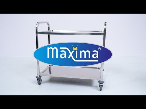 Maxima  Stainless Steel Serving Trolley - 2 Shelves  - 09300545