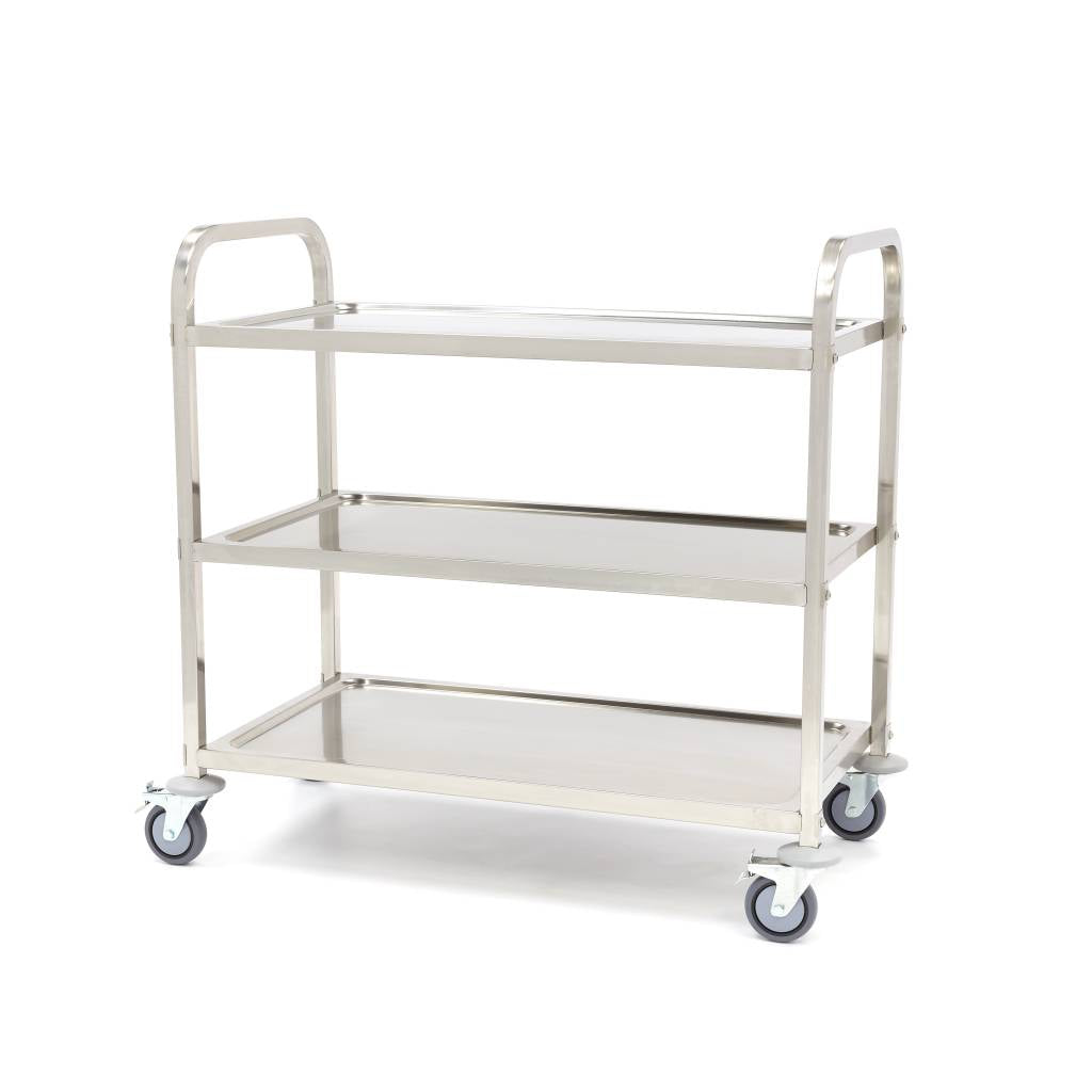 Maxima  Stainless Steel Serving Trolley - 3 Shelves  - 09300546