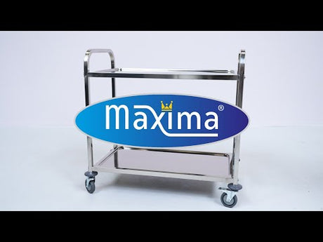 Maxima  Stainless Steel Serving Trolley - 3 Shelves  - 09300546