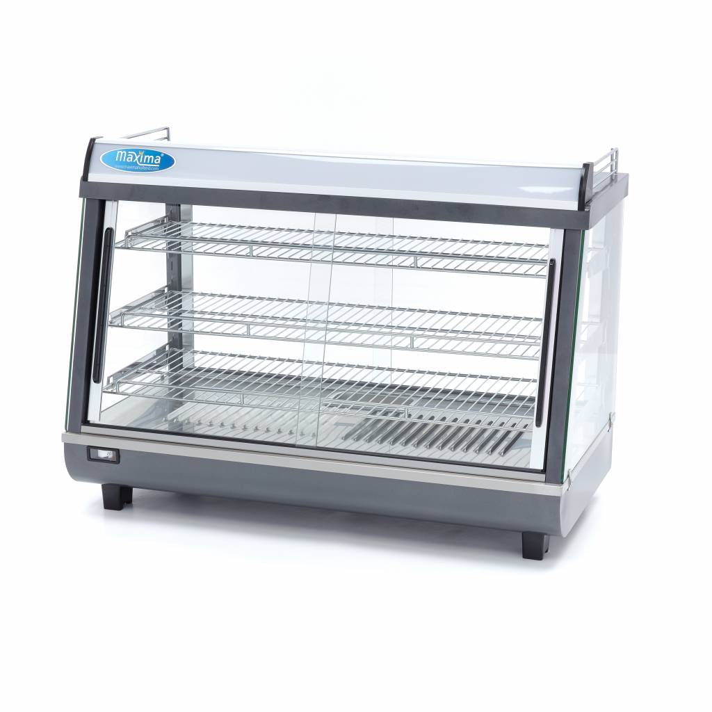 Maxima Beheizte Speisenvitrine - 136L - 91,5cm - 3 Regale - 09400790