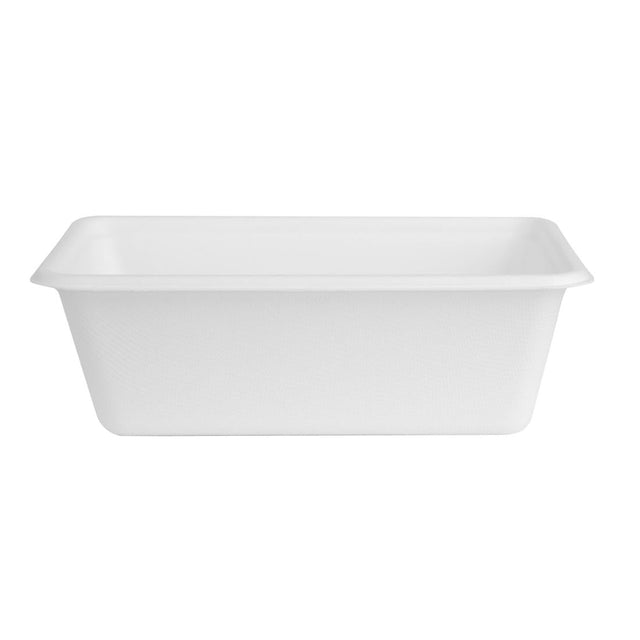 Fiesta Compostable Bagasse Food Container Bases 800ml (Pack of 100) - HW035  Fiesta Compostable