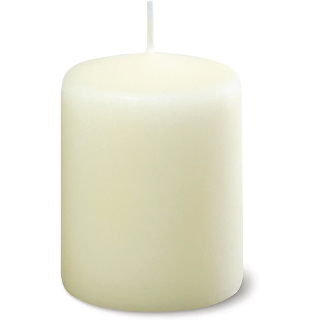 Ivory Pillar Short 3inch Candle (Pack of 12) - CR448 Table Presentation Bolsius