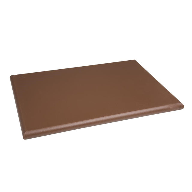 Hygiplas Thick High Density Brown Chopping Board Standard 450x300x25mm - J035  Hygiplas