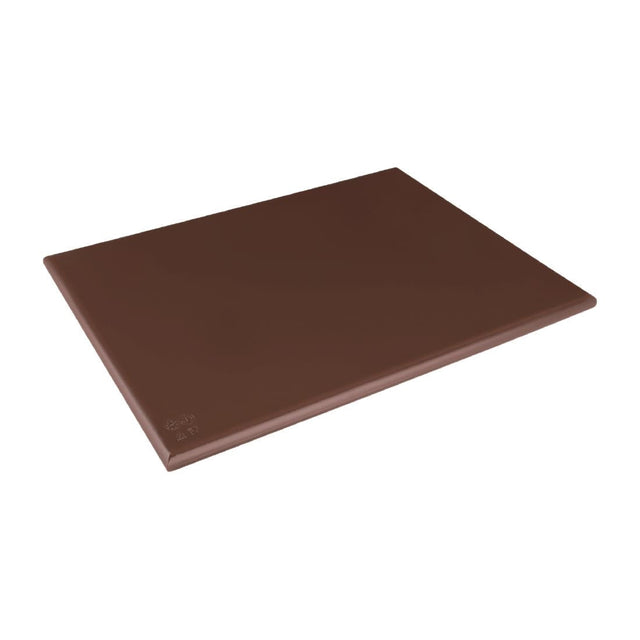 Hygiplas Thick Low Density Brown Chopping Board Large 600x450x20mm - HC874  Hygiplas