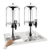 Olympia Double Juice Dispenser with Drip Tray - J184 Chilled Drink Dispensers Olympia