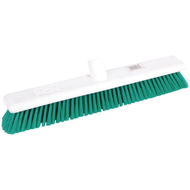 Jantex Hygiene Broom Soft Bristle Green 18in - GK874 Broom Heads Jantex