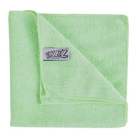 Jantex Microfibre Cloths Green (Pack of 5) - GF609 Microfibre & Polishing Cloths Jantex