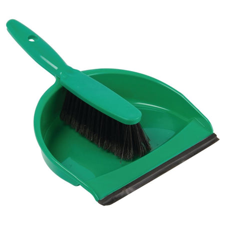 Jantex Soft Dustpan and Brush Set Green - CC933 Dustpan & Brush Jantex