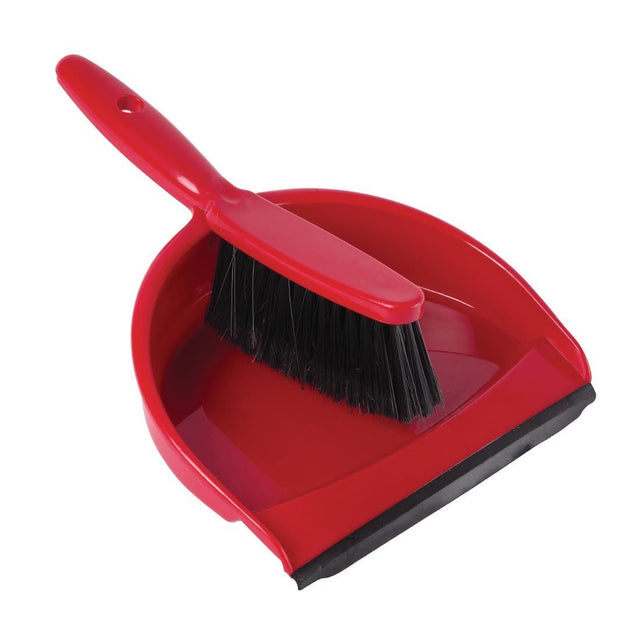 Jantex Soft Dustpan and Brush Set Red - CC931 Dustpan & Brush Jantex