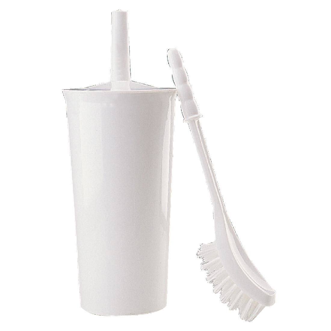 Jantex Toilet Brush and Holder White - L569 Hand Brushes Jantex