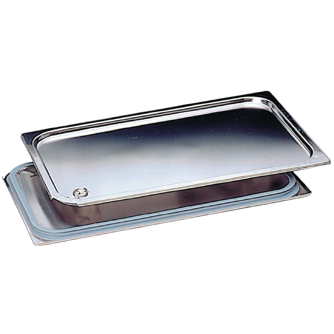 Matfer Bourgeat Stainless Steel Spill Proof 1/2 Gastronorm Lid - K099  Matfer Bourgeat