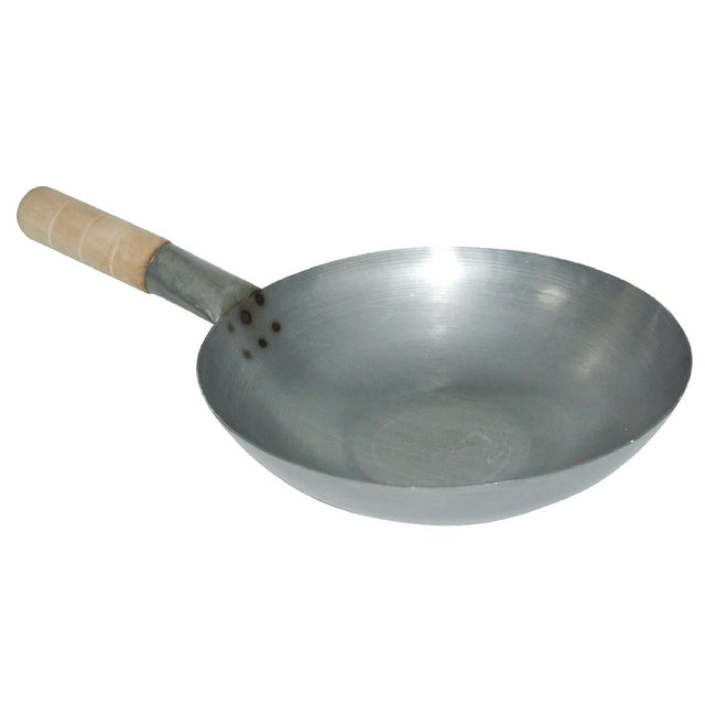 Vogue Mild Steel Wok Flat Base 356mm - K297  Vogue