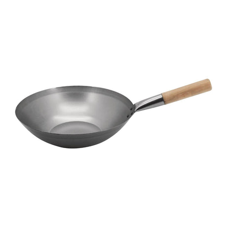 Vogue Mild Steel Wok Flat Base 330mm - K296  Vogue