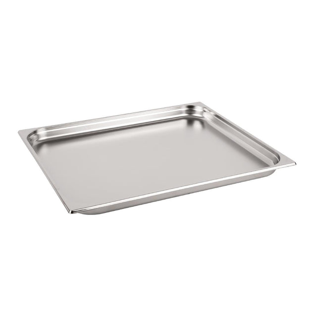 Vogue Stainless Steel 2/1 Gastronorm Tray 40mm - K801  Vogue