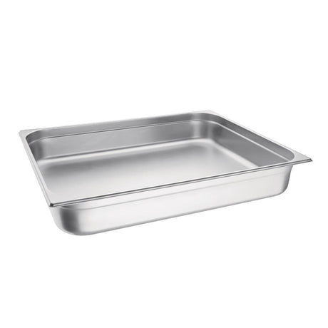 Vogue Stainless Steel 2/1 Gastronorm Tray 100mm - K804  Vogue