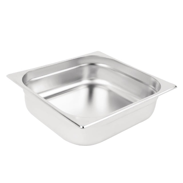 Vogue Stainless Steel 2/3 Gastronorm Tray 100mm - K812  Vogue