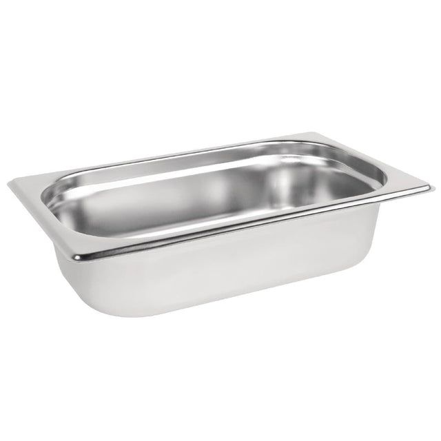 Vogue Stainless Steel 1/4 Gastronorm Tray 65mm - K818  Vogue