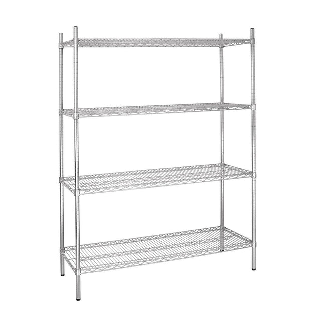 Vogue 4 Tier Wire Shelving Kit 1525x460mm - L929  Vogue