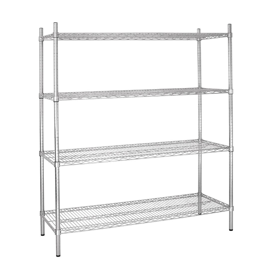 Vogue 4 Tier Wire Shelving Kit 1830x460mm - L939  Vogue