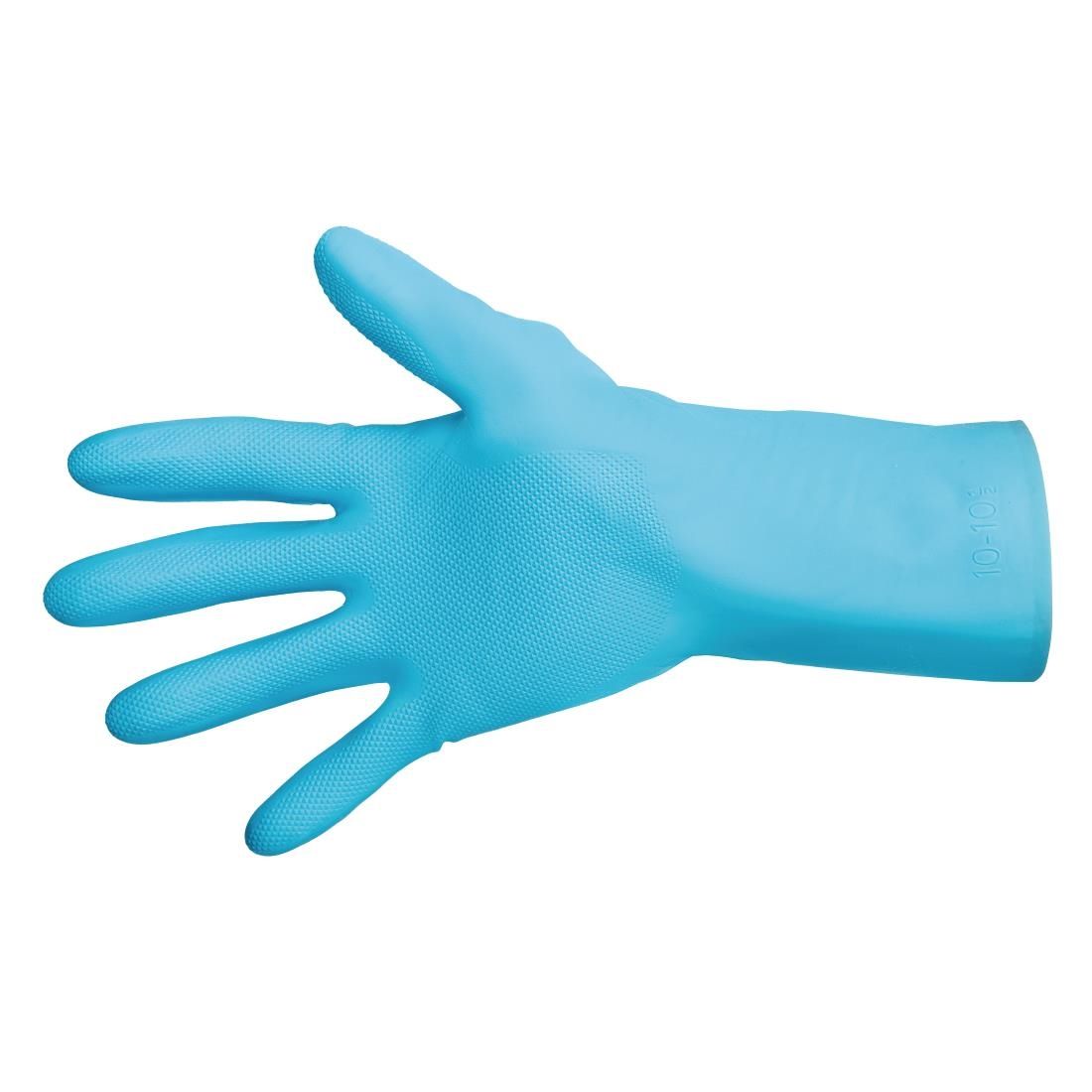 MAPA Vital 117 Liquid-Proof Light-Duty Janitorial Gloves Blue Medium - FA291-M Rubber Gloves Mapa