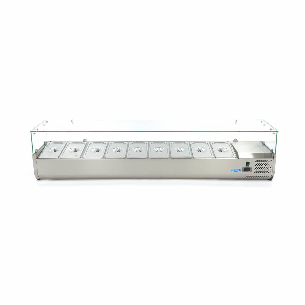 Maxima  Countertop Prep Fridge - 200cm - Fits 9 x 1/3 GN  - 09400335