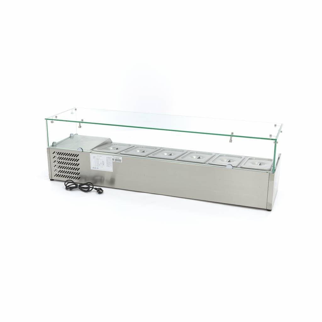 Maxima  Countertop Prep Fridge - 150cm - Fits 6 x 1/3 GN  - 09400326