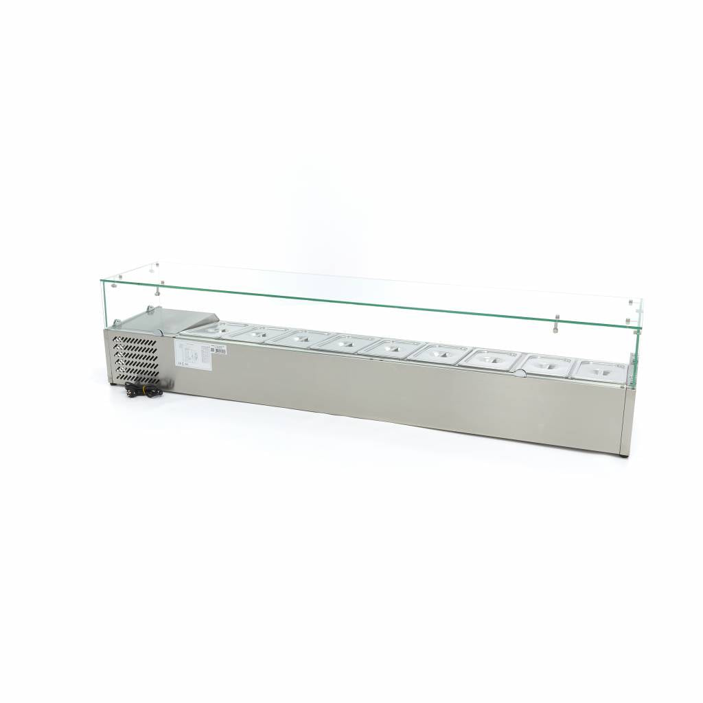 Maxima Countertop Prep koelkast - 200cm - Geschikt voor 9 x 1/3 GN - 09400335