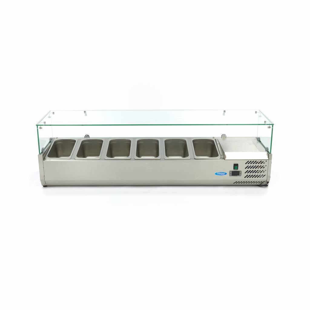 Maxima  Countertop Prep Fridge - 150cm - Fits 6 x 1/3 GN  - 09400326