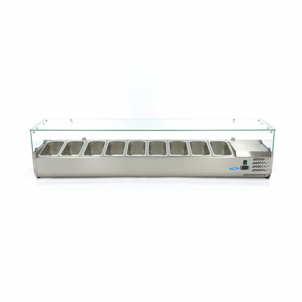 Maxima  Countertop Prep Fridge - 200cm - Fits 9 x 1/3 GN  - 09400335