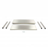 Maxima  Stainless Steel Table - 60 x 60 cm - Adjustable Height - with Storage Shelf  - 09300950