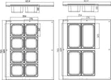 Maxima Saladette - 67L - incl 8 x 1/6 GN - Tafelmodel - 09400870