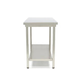 Maxima  Stainless Steel Table - 60 x 60 cm - Adjustable Height - with Storage Shelf  - 09300950