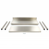 Maxima  Stainless Steel Table - 80 x 70cm - Adjustable Height - with Backsplash  - 09364027