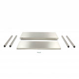 Maxima  Stainless Steel Table - 80 x 60cm - Adjustable Height - with Storage Shelf  - 09300953