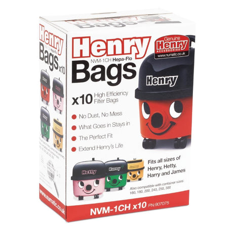 Numatic Henry Replacement Dust Bags (Pack of 10) - DW159 Vacuum Cleaners Numatic