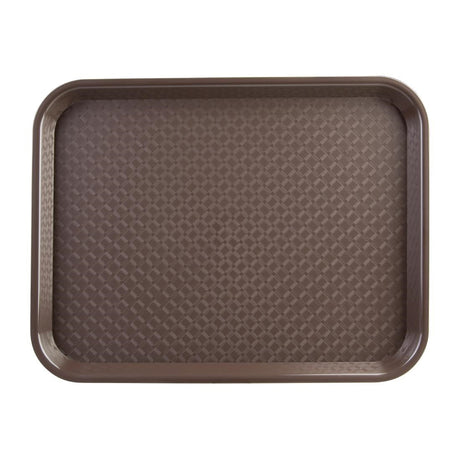 Olympia Kristallon Medium Polypropylene Fast Food Tray Brown 415mm - P503  Olympia