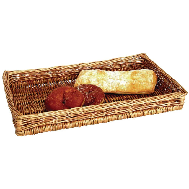 Olympia Wicker Counter Display Basket - 75x500x250mm - P761  Olympia