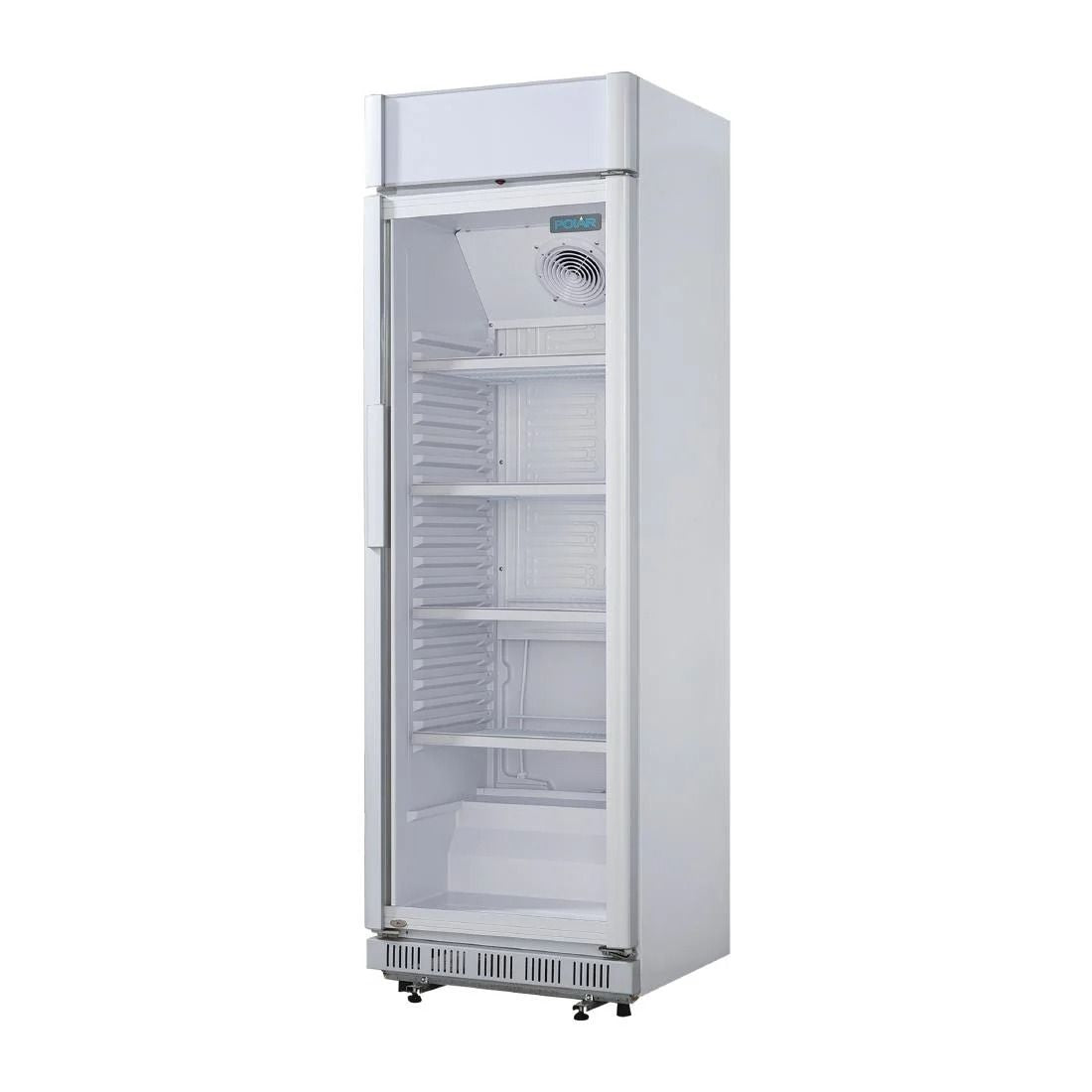 Polar C-Series Upright Display Cooler with Light Box 346Ltr - CC064 Upright Single Door Bottle Coolers Polar