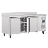 Polar Counter 3 Door Fridge with Upstand 417 Ltr - DL915 Refrigerated Counters - Triple Door Polar