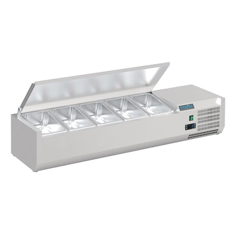 Polar G-Series Countertop Prep Fridge with Lid 5x 1/4GN - FA854 VRX Topping Units Polar