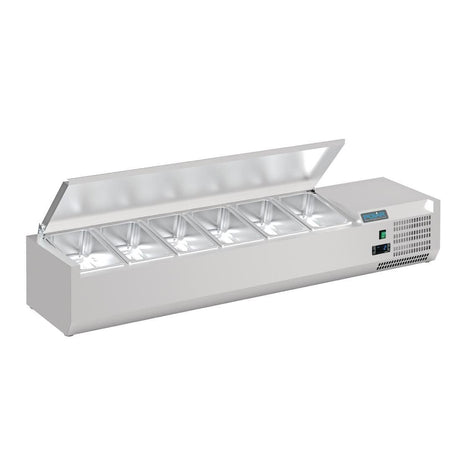 Polar G-Series Countertop Prep Fridge with Lid 6x 1/4GN - DA680 VRX Topping Units Polar