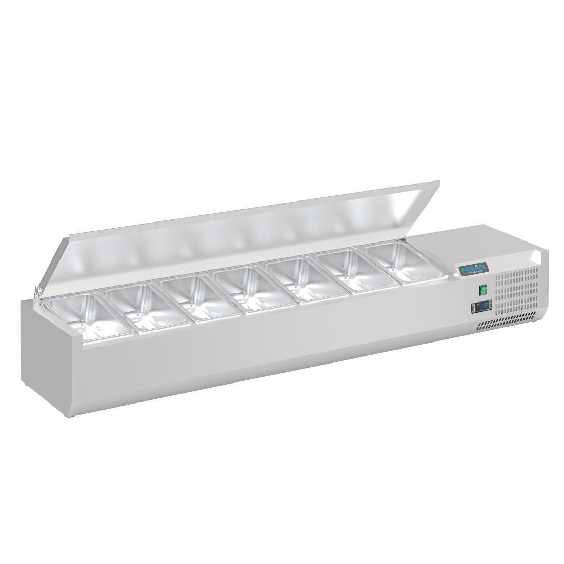 Polar G-Series Countertop Prep Fridge with Lid 7x 1/4GN - FA855 VRX Topping Units Polar