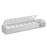 Polar G-Series Countertop Prep Fridge with Lid 7x 1/4GN - FA855 VRX Topping Units Polar